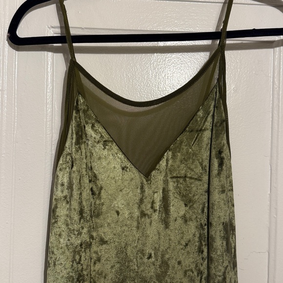 Free people Green crushed Velvet Maxi Dress - Picture 4 of 5